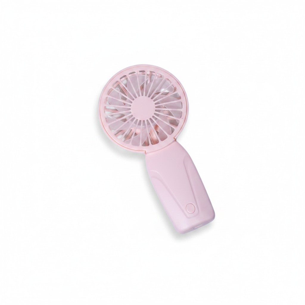 LashDestination portable handheld pastel pink lash drying fan with a compact, ergonomic design for travel.